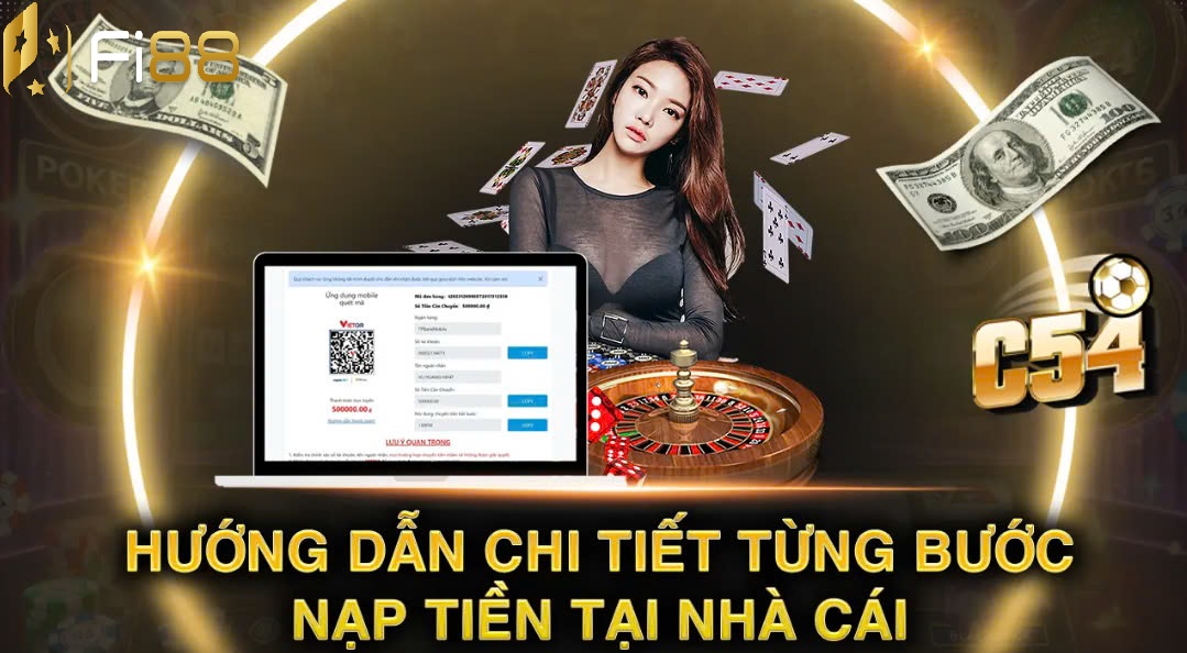 Giao diện nạp tiền Fi88 qua ví điện tử Momo